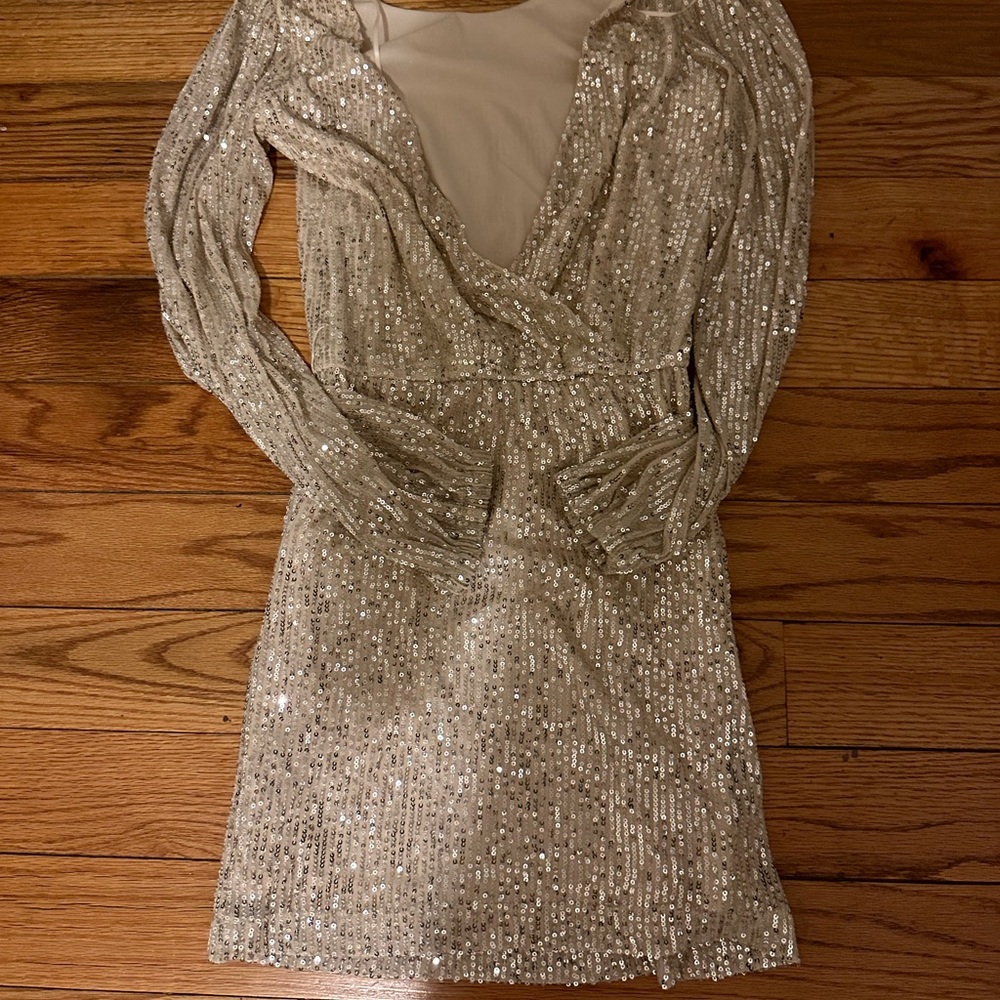 Sequin long sleeve dress